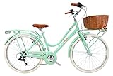 Canellini - Bicicleta de ciudad Citybike de estilo vintage, color verde claro