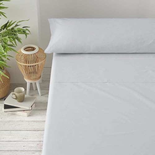 Viste tu hogar Juego de Sábanas Lisas 3 Piezas 90cm en Tejido Suave y Agradable al Tacto, Simple, Cómodo y de Fácil Lavado, Ideal para Dormitorio Diario en Todas Las Estaciones, Color Blanca