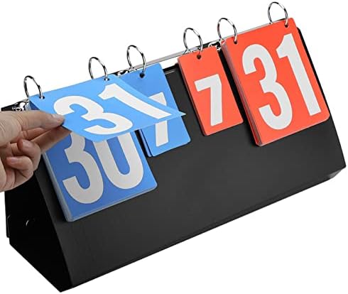 Scoreboard,Tennis Score Keeper for Net,Flip Scoreboard 4-Digit Sp...