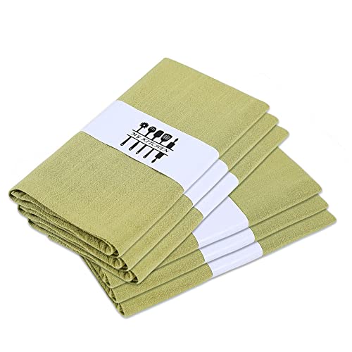 Lot de 6 Serviettes de Table rustiques en Lin Naturel, Douces, Confortables et réutilisables pour fête de Mariage et décoration de fête Cover
