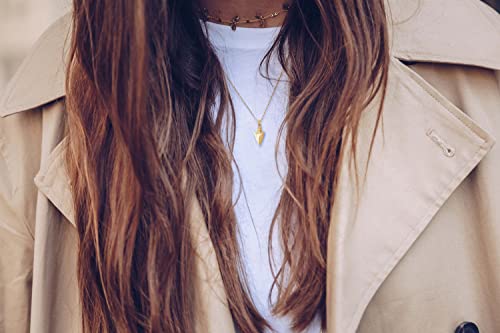 14k Solid Gold Spearhead Pendant for Necklace, Dainty Native American Jewelry, Arrowhead Charm Good Luck Gift for Her2