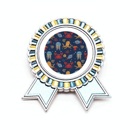 Broche pieuvre colorée vie marine en métal taille M pour accessoire