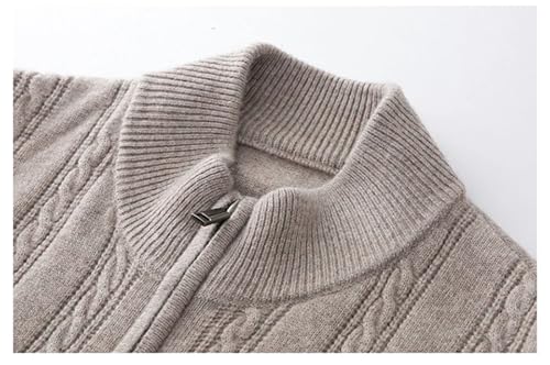 Dcvmvmn Men's Cashmere Cardigan Vest Full Zip Up Knitted Sweater Vest Knitted Thickened Zipper Warm Vest2