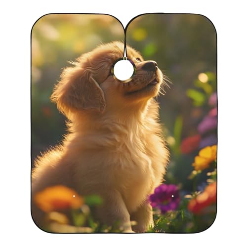 Hezely Cute Dog Hair Dye Cape, Barber Cape for Adults,Waterproof Salon Cape,Waterproof Hairdressing Styling Hair Cutting, 65