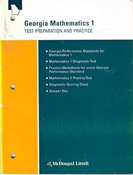 Paperback McDougal Littlel Mathematics 1 Georgia: Test Prep Book Mathematics 1 Book