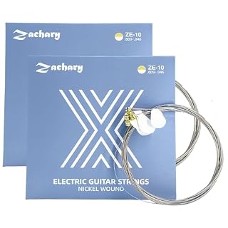 Regular Light Electric Guitar Strings (10-46), 2-Pack 6-String Kit – Smooth Feel, Long-Lasting Bright Tone, Durable Guitar Accessories - Les Beatles, Paul McCartney, John Lennon, RIngo Starr, George Harrison