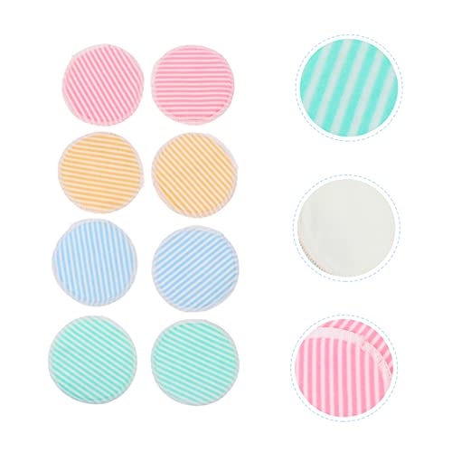 Healeved 8Pcs Toalhetes Macios Naturais Reutilizáveis ​​Almofadas De Bambu Sombra Fibra De Remoção M