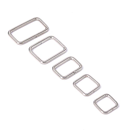 Swpeet 100 Pcs Assorted Metal Rectangle Ring, Webbing Belts Buckle for for Belt Bags DIY Accessories - 13mm / 15mm / 20mm / 25mm / 35mm - Image 4