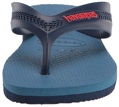Havaianas Unisex-Baby Max Flip Flop Sandal Blue/Steel Blue, 9 M US2