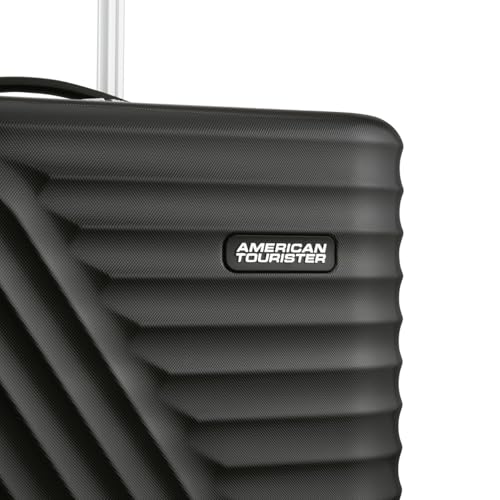 Image of American Tourister Travix | Check-in Trolley Bag (67 cm) | 360 8 Wheel Travel Luggage | Hard Case Polycarbonate Suitcase | Recessed Combination Lock | Black