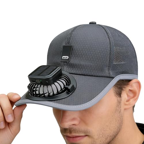 Genérico Sombrero con Ventilador Solar | Cargador USB Gorra de Viento de Ala Ancha,Sombrero Solar con Ventilador - para Actividades al Aire Libre, Playa, Campamento, Senderismo, Jardinería, Trabajo