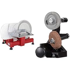 RGV Luxor 22 Affettatrice, 120 W, Alluminio, Rosso & 9168 Affilatoio Amovibile