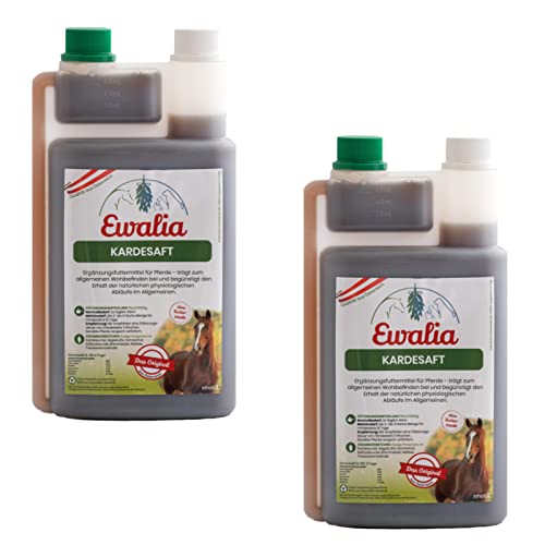 Ewalia Kardesaft | Doppelpack | 2 x 1000ml | Ergänzungsfuttermittel für Pferde | Kann zur Regeneration bei Pferden eingesetzt werden | Flüssig in Dosierflasche