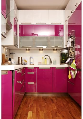 Image of HOME13 Glossy Wallpaper Peel & Stick Contact Paper Self Adhesive Decorative for Kitchen Cabinet Shelf Liner Removable Wallpaper (24 inch x 50 Inches)