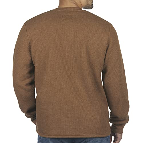 Coleman Long-Sleeve Sherpa Lined Waffle Henley Shirts for Men2
