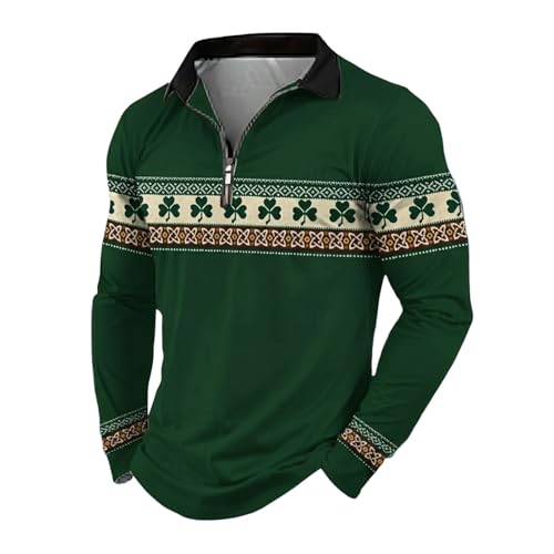 Camisa Manga Larga con Cremallera Tira Botones Parte Superior Informal Negocios Material Transpirable