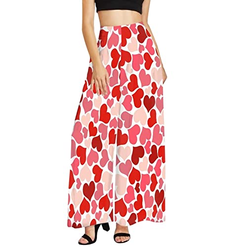Pantalon décontracté à jambe large femme grande taille fluide Binienty
