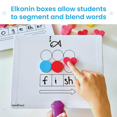 Hand2Mind 96155 Elkonin Box Magnetic Answer Board, Word Mapping Paddles, Elkonin Boxes Dry Erase Blending Board, Phonemic Awareness, Phonics Manipulatives thumb #3
