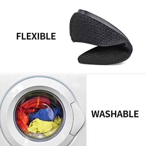 Frank Mully Womens Pointed Toe Flats Knit Dress Shoes Comfort Women Shoes Slip On Ballet Shoes For Woman Classic Softable Shoes Low Wedge Black, 8.5 #TOP5