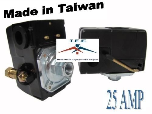 Heavy Duty 25 AMP AIR Compressor Pressure Switch Control Valve 95-125 PSI 1 Port