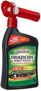 Spectracide Triazicide Insect Killer For Lawns & Landscapes Concentrate (Ready-To-Spray), Protects Lawns, Vegetables, Fruit & Nut Trees, Roses, Flowers, Trees & Shrubs, 32 fl Ounce