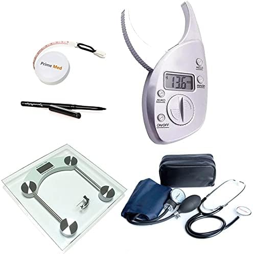 Adipômetro Digital Clinico + Trena corporal + Lápis de marcação +...