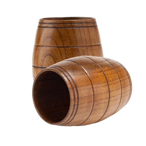 Jemcgrl 2 Pièces Tasse à Bière en Forme de Tonneau Tasses à Thé Faites à la Main pour Café,...