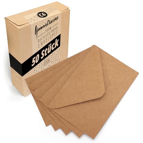 Japun – Briefumschläge (50 Stück) aus braunem vintage...