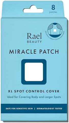 Rael Miracle XL Spot Control Cover - Hydrocolloid Patches, Face and Body Patch (8 Count)