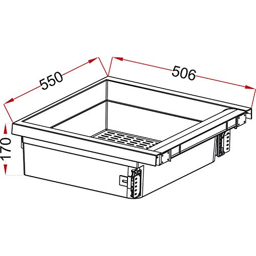 Küchenunterschrank Herdsockelschubkasten Schublade f. Einbauherd 60cm 4teilig
