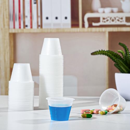 Image of Lilymicky 2000 Count 1 oz Disposable Medicine Cups, 1 oz Plastic Med Cups For Mixed Pills, Medication Measuring, Resin Mixing (Pack of 2)