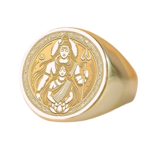 Bague argent 925 Shiva et Parvati taille 5 à 12.5 US pour homme et femme