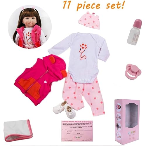 Muñeca Reborn para Niñas 24 Pulgadas con Accesorios miniatura 6