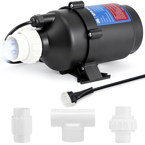 Mxmoonant SPA Air Blower 1HP 220V SPA Blower Motor 1.5 Plumbing with AMP Plug for Spas Hot Tubs