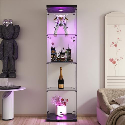 Vitrina de cristal con iluminación LED,...