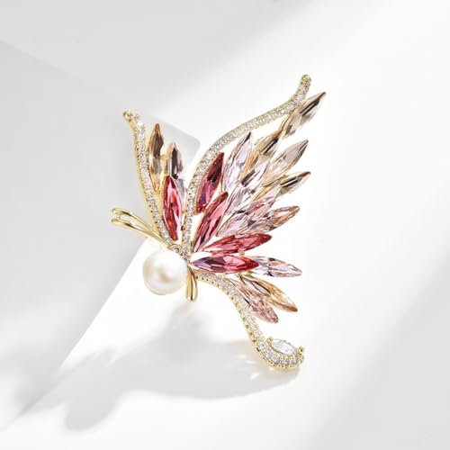 Image of Animal Brooch for Women Girls 18k Gold Plated Animal Brooch Pin Rhinestone Animal Brooch Lapel Pin Jewelry Thanksgiving Day Birthday Wedding Gifts for Mom Wife