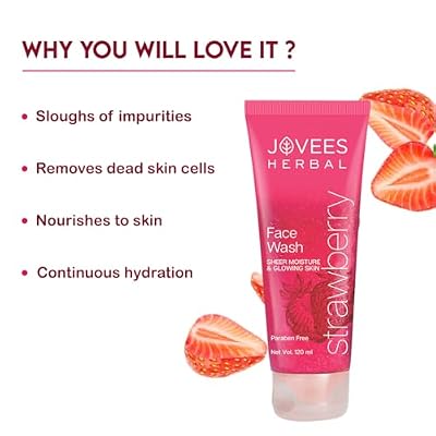 Jovees Face Wash - Strawberry, 120ml (Pack of 2)