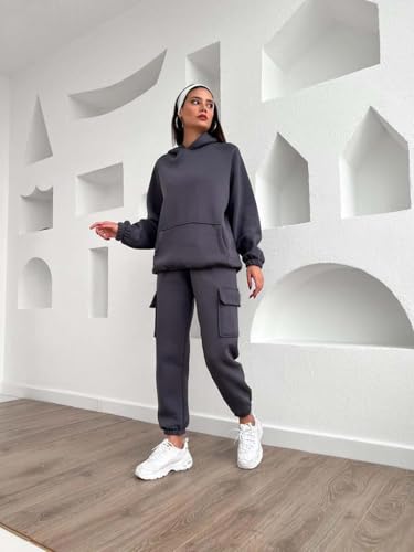 Image of KOTTY Women's Fleece Tracksuit | Comfortable Winter Coordset with Joggers & Hoodie | Soft Workout Wear for Walking, Trekking & Gym