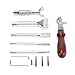 Produktbild Lederhandwerk Werkzeug Hand Nähen Kit, 6 Stücke Nähen Carving Arbeiten Nähen Sattel Groover Werkzeug