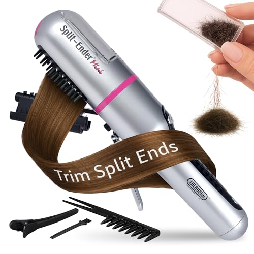 Split-Ender Mini - The Original Cordless Split End Hair Trimmer Automatic 3 AAA Battery Home Care Clipper 2-in-1 for Dry Damaged Splitting Broken Brittle Straight Curly Frizzy Beauty Styling - Pink
