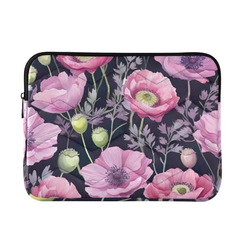 Funda para portátil 13-14 pulgadas con diseño floral morado
