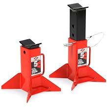 AFF Heavy Duty Pin Type Jack Stands, 5 Ton 10,000 Lbs Capacity, 1 Pair, 3305A