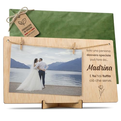 CONTRAXT Regalo originale Vuoi essere la mia madrina. Cornice portafoto