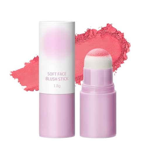 Soft Face Blush Stick, Matte Natural Long Lasting Blush for a Flawless Finish, Creamy Blendable Formula for All Skin Types, Everyday Wear Professional Quality Makeup (Shy pink, Large)