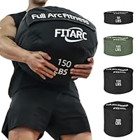 Fitarc Sandsack Workout-Tasche, Sandsäcke für Kraftsport, Sandsack für Fitness und Krafttraining, Cross-Training & Bewegung, Workouts-Ausrüstung Sand Nicht enthalten (Schwarz 150 lbs)