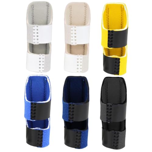 HOODANCOS 6Pcs Finger Splint Brace for Joint Support and Comfort Finger Sprain Wrap for Injured Fingers Lightweight Durable Material for Day Night Use