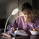 QJUZO Klemmlampe Bett Kinder, LED Bettlampe Klemmleuchte Dimmbar Leselampe Buch Klemme USB Aufladbar Schreibtischlampe Mit Flexiblem Schwanenhals, 2400Mah Akku,Rosa