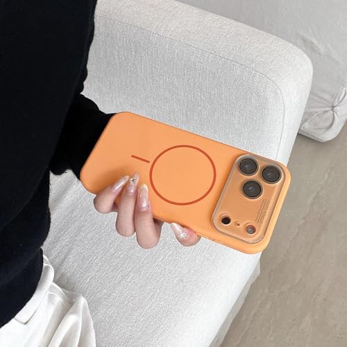 Étui liquide pour iPhone 17 et 16 Pro Max avec charge magnétique orange