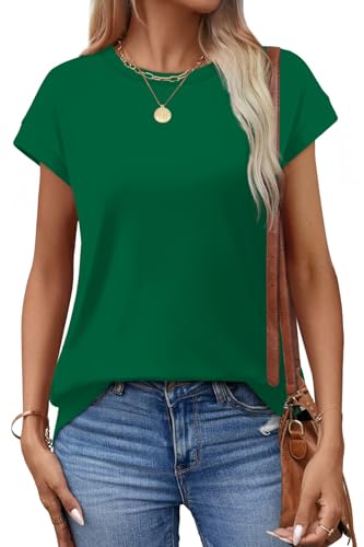 Image of Alaroo Womens Summer Tops Short Sleeve Shirts Crew Neck Cute Trendy Tunic Blouses (S-3XL)