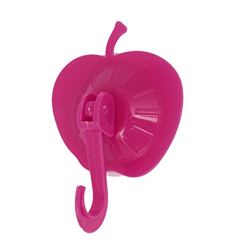 Ruilogod Plastique Shape Cuisine Salle de bain Aspiration Crochet Crochet Crochet Fushia
